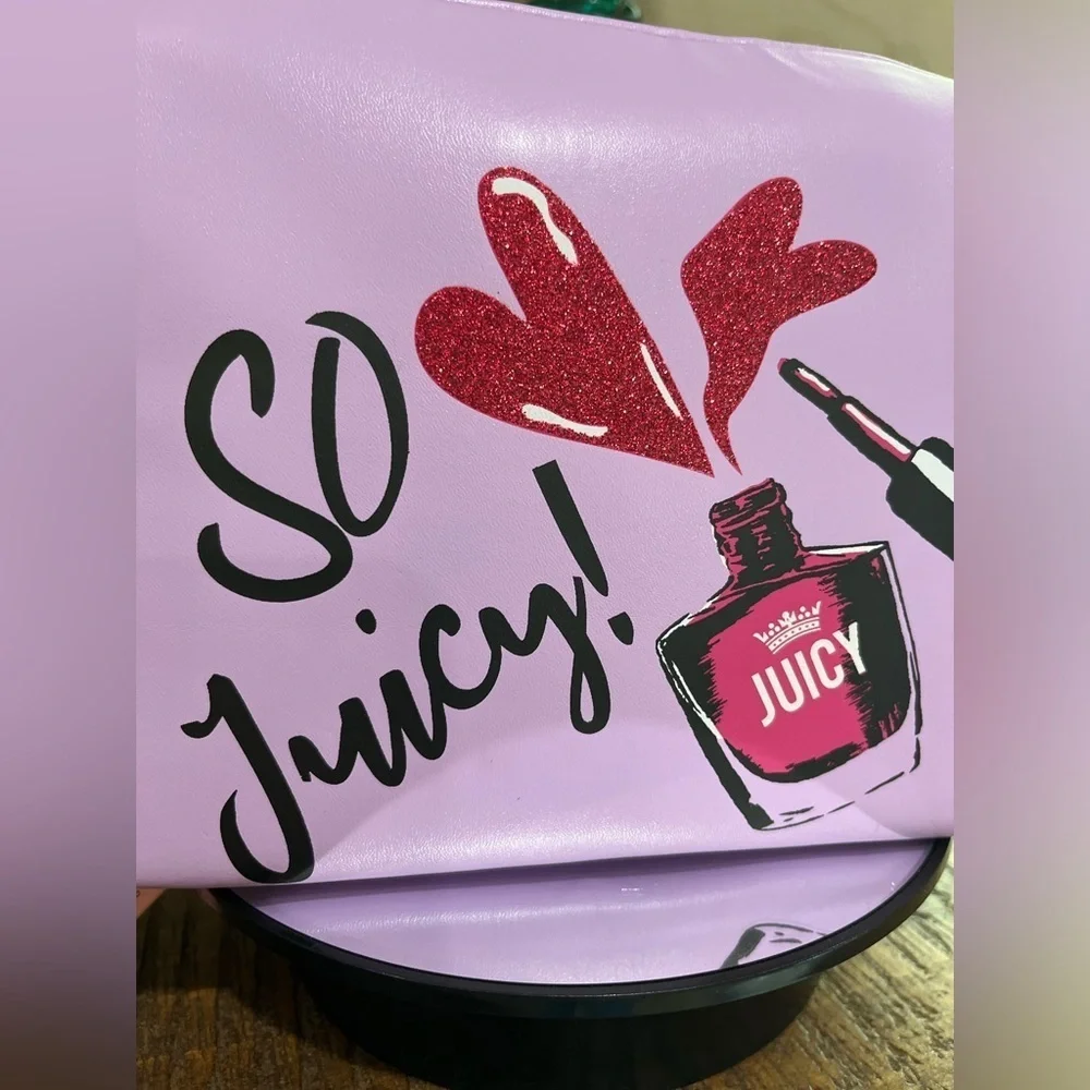 Juicy Couture Purple Cosmetic Bag, new!